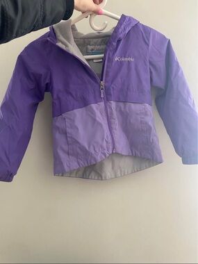 Columbia Girls' Two-Tone Purple Hooded Jacket